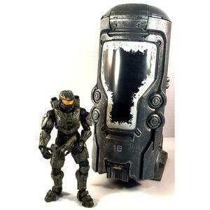 McFarlane Toys Halo 4 Series 1 UNSC CRYOTUBE w/ MASTER CHIEF, Used, See Pics!